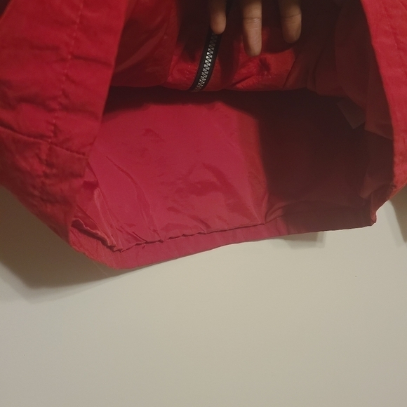 Express Athletique | Women's Red Vintage Full Zipper Nylon Jacket (Size Small) - Picture 10 of 12